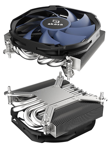 AKASA ALUCIA H4i LowProfile Fan f. Intel Platforms  (AK-CC7501BP01)