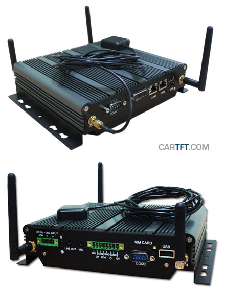 FleetPC-4 V2 Car-PC (Intel Atom 1.6Ghz, 1GB RAM, Autostart-Controller, 9-36V Automotive PSU) [<b>FANLESS</b>] <b>[REFURBISHED]</b>