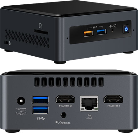 Intel NUC7PJYH (Intel Pentium Silver J5005 4x 1.50GHz, 2x HDMI, 2.5" HDD/SSD support)