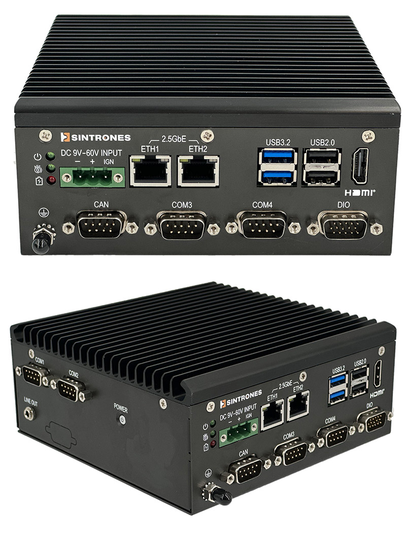 Sintrones VBOX-3132-D25-N4 (Intel N150, Fanless Rugged Edge Computer, <b>M12, Backup Batterie Support</B>)